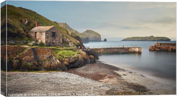 Little Harbour Canvas Print by Si Betteridge