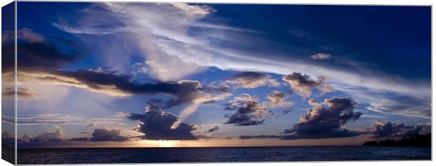 Barbados - Sunset 1  Canvas Print by David Turnbull