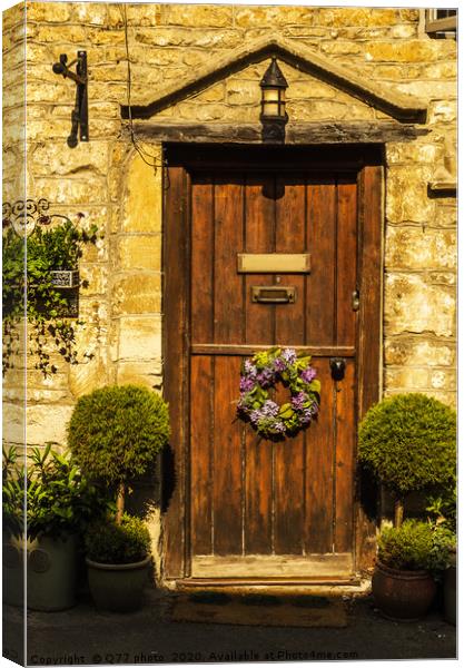 stylish entrance to a residential building, an interesting facad Canvas Print by Q77 photo