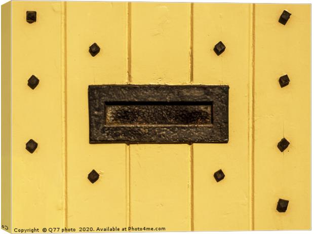 Old letterbox in the door, traditional way of deli Canvas Print by Q77 photo