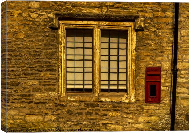 Old wooden window in a historic building, characte Canvas Print by Q77 photo