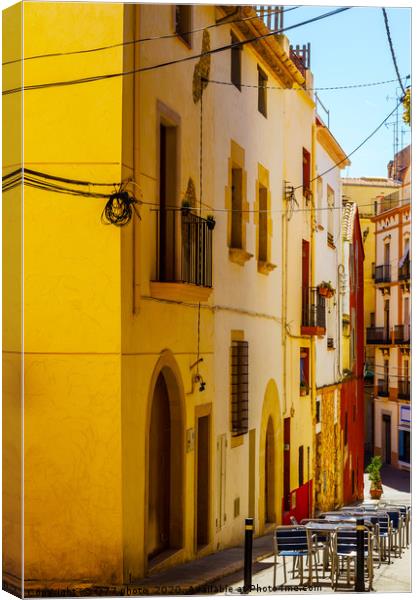 beautiful, picturesque street, narrow road, colorf Canvas Print by Q77 photo