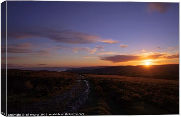 Sunrise on Exmoor Canvas Print by Bill Moores