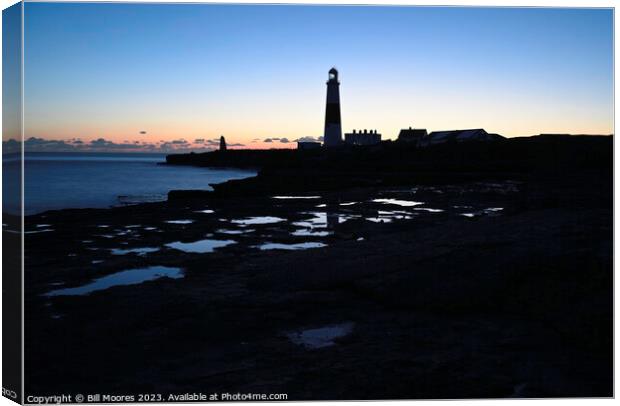 Portland Bill at dusk Canvas Print by Bill Moores