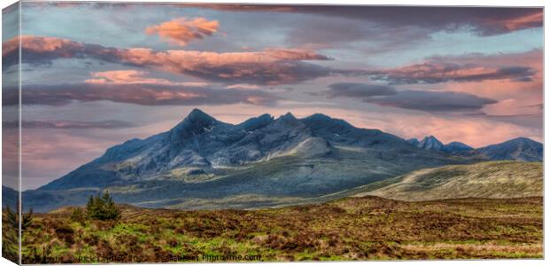 The Cullins on the Isle of Skye Canvas Print by Rick Lindley