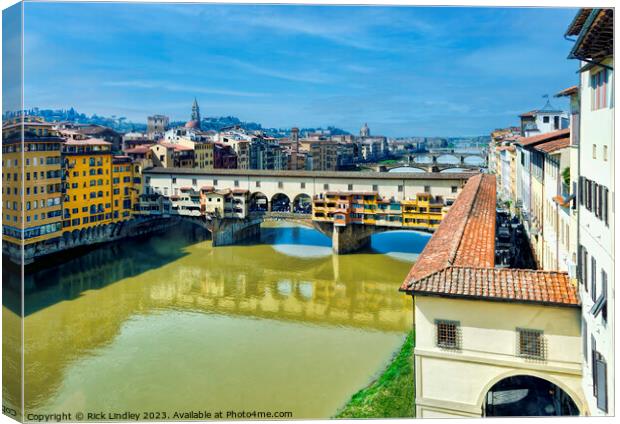 Ponte Vecchio Florence Canvas Print by Rick Lindley