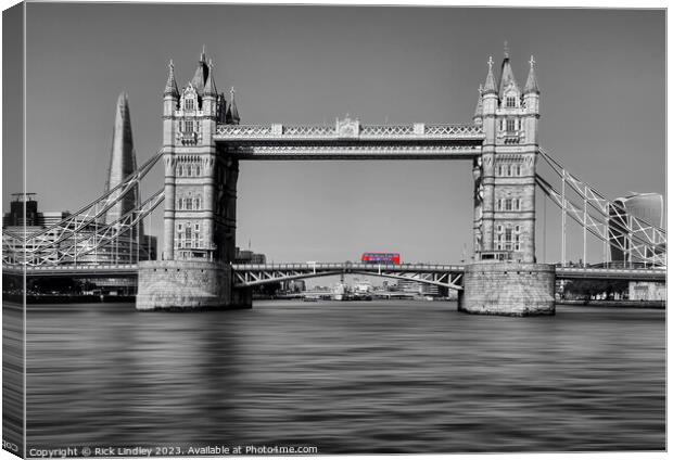 Tower Bridge Crossing Canvas Print by Rick Lindley