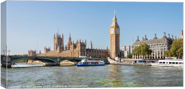 Houses of Parliament London Canvas Print by Rick Lindley