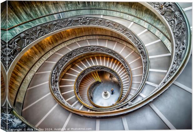 Spiral Down Canvas Print by Rick Lindley