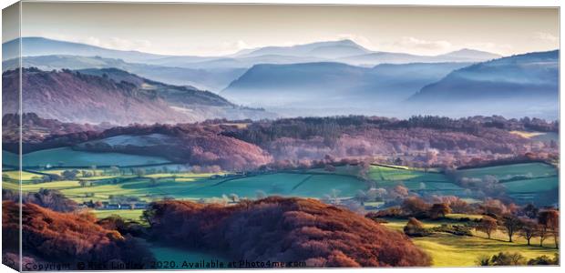 Mist in the Valley Canvas Print by Rick Lindley