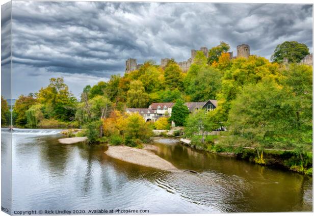 Ludlow Castle in Autumn Canvas Print by Rick Lindley