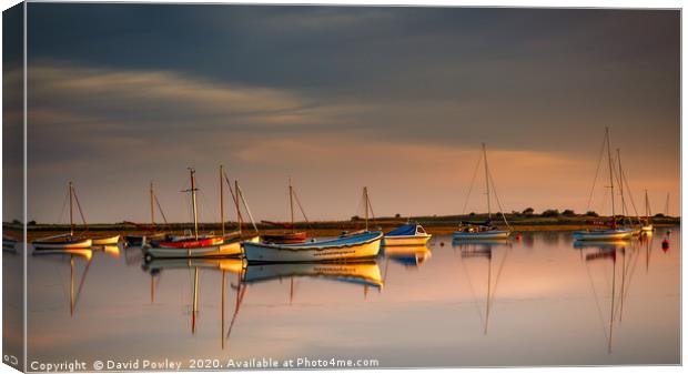 Morning light on Brancaster Staithe North Norfolk Canvas Print by David Powley