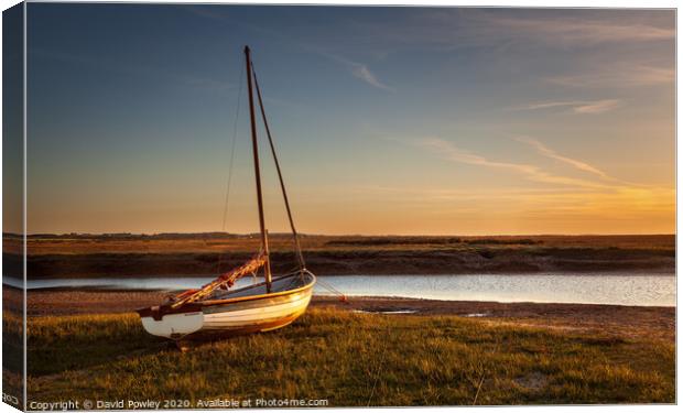 Blakeney sunset glow Canvas Print by David Powley