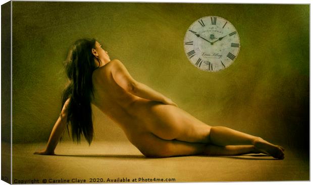 Watching The Clock Canvas Print by Caroline Claye