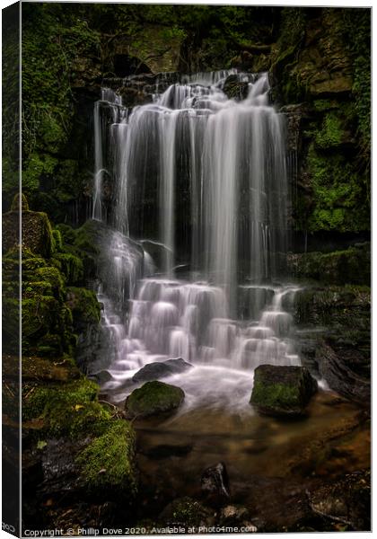 Wensley Falls Canvas Print by Phillip Dove LRPS