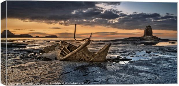 Admiral Van Tromp and Black Nab at Saltwick Bay Canvas Print by Phillip Dove LRPS