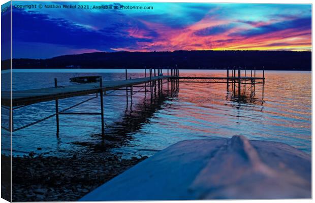 End of Day on Keuka Lake Canvas Print by Nathan Bickel