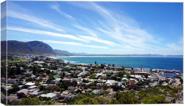 Hermanus view from Hermanus Lookout viewpoint Canvas Print by Theo Spanellis