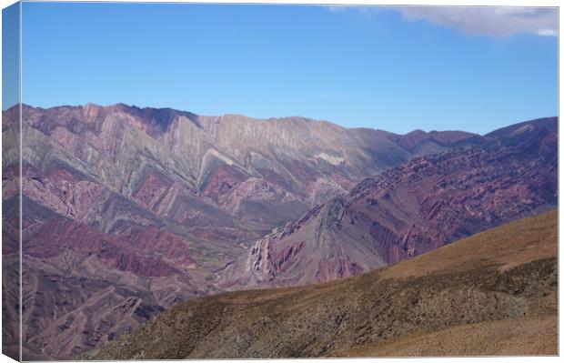 View of Cerro de los 14 colores Canvas Print by Theo Spanellis