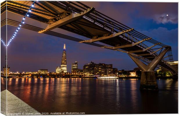 London - Millenium Bridge Canvas Print by Steve Lewis