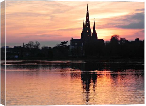                   LICHFIELD CATHEDRAL              Canvas Print by Sue HASKER