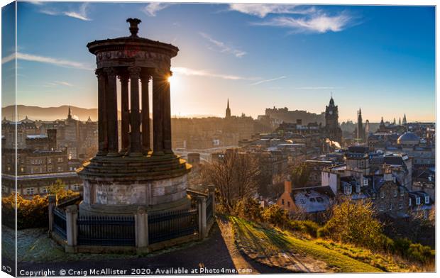 Edinburgh City Centre Canvas Print by Craig McAllister