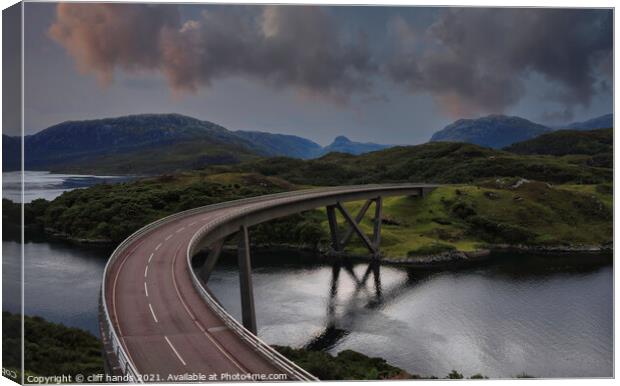 NC500, Kylesku Bridge, highlands, Scotland. Canvas Print by Scotland's Scenery