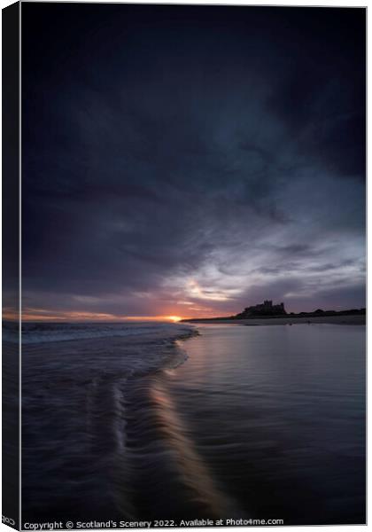 Bamburgh Castle Canvas Print by Scotland's Scenery