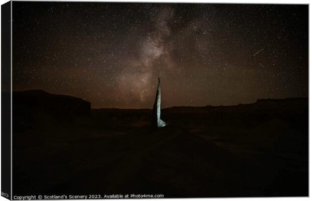 The Spire with the milky way, Utah, USA. Canvas Print by Scotland's Scenery
