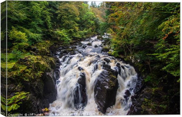 Hermitage waterfalls scotland Canvas Print by Scotland's Scenery
