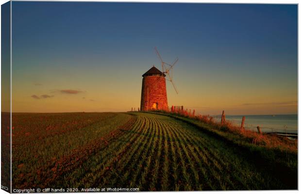 St Monans windmill at sunset Canvas Print by Scotland's Scenery