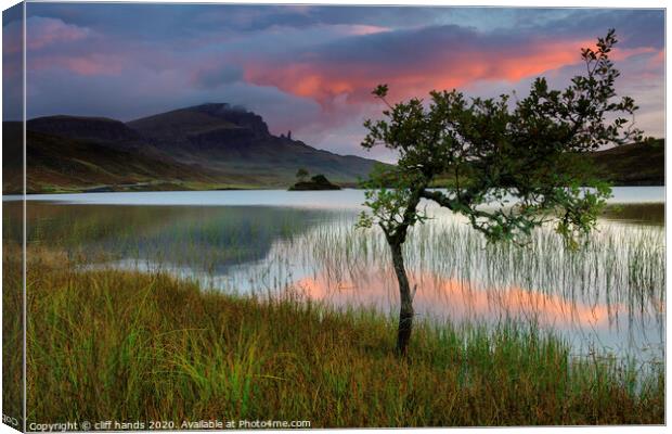 loch fada, isle of skye with views to storr. Canvas Print by Scotland's Scenery
