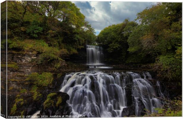 Mealt falls, isle of skye. Canvas Print by Scotland's Scenery