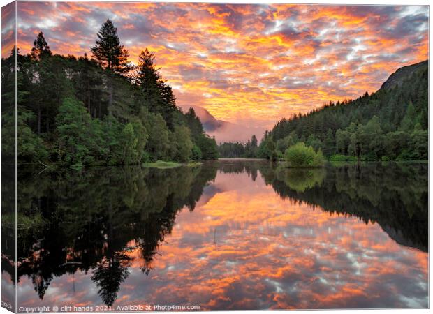 Glencoe lochan, Glencoe, highlands, Scotland. Canvas Print by Scotland's Scenery