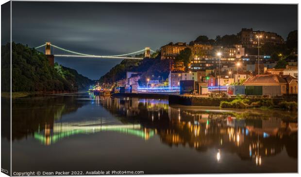 Clifton Suspension Bridge, Illuminated Icon of Bri Canvas Print by Dean Packer