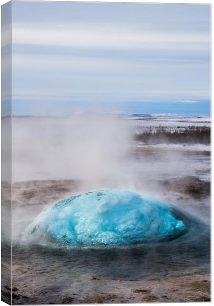Erupting Geyser in Iceland Canvas Print by Christopher Stores