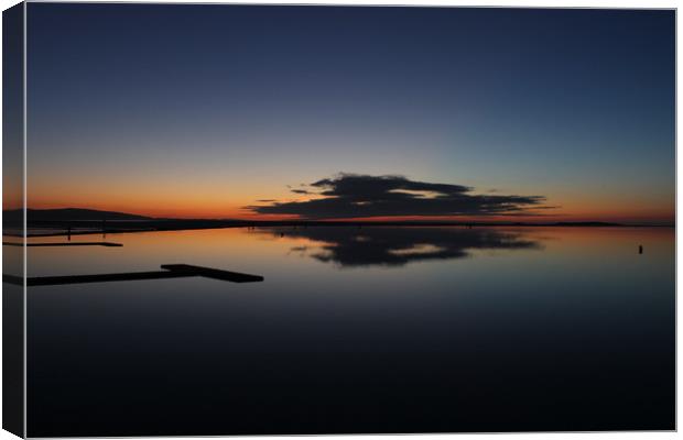 Sun set at the Marine Lake, West Kirby, Wirral Canvas Print by Christopher Stores