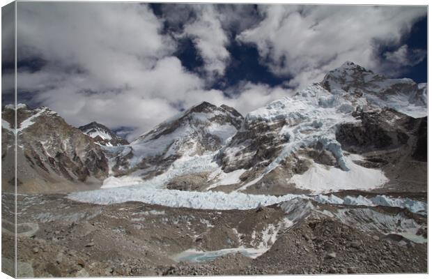 Everest and the Khumbu Glacier Canvas Print by Christopher Stores
