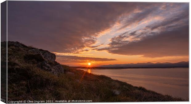 Majestic Welsh Sunrise Canvas Print by Clive Ingram