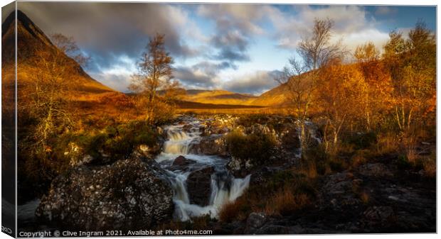 A Scottish Autumn in Glencoe Canvas Print by Clive Ingram