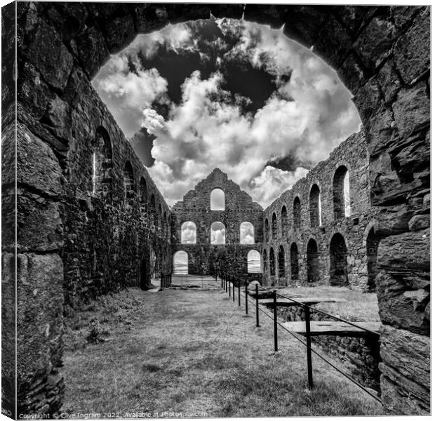 The old slate factory Canvas Print by Clive Ingram
