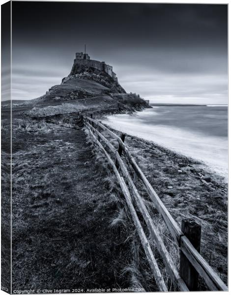 Stormy castle view Canvas Print by Clive Ingram