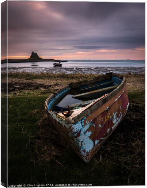 The boat and the castle Canvas Print by Clive Ingram