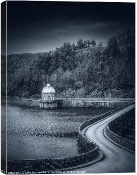 Pump House black and white Canvas Print by Clive Ingram
