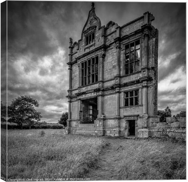 The abandoned mansion Canvas Print by Clive Ingram