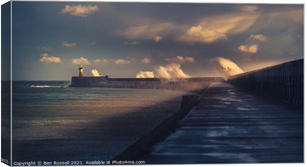 Harbor arm  Canvas Print by Ben Russell