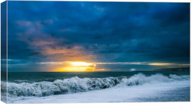 Sky clouds and waves Canvas Print by Ben Russell