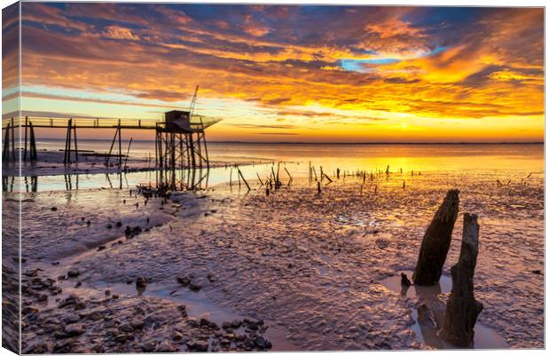 Sunset west coast France Canvas Print by Stephen Rennie