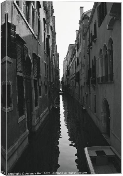 Venice canal Canvas Print by Amanda Hart