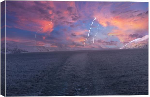 Night of the storm Canvas Print by simon cowan